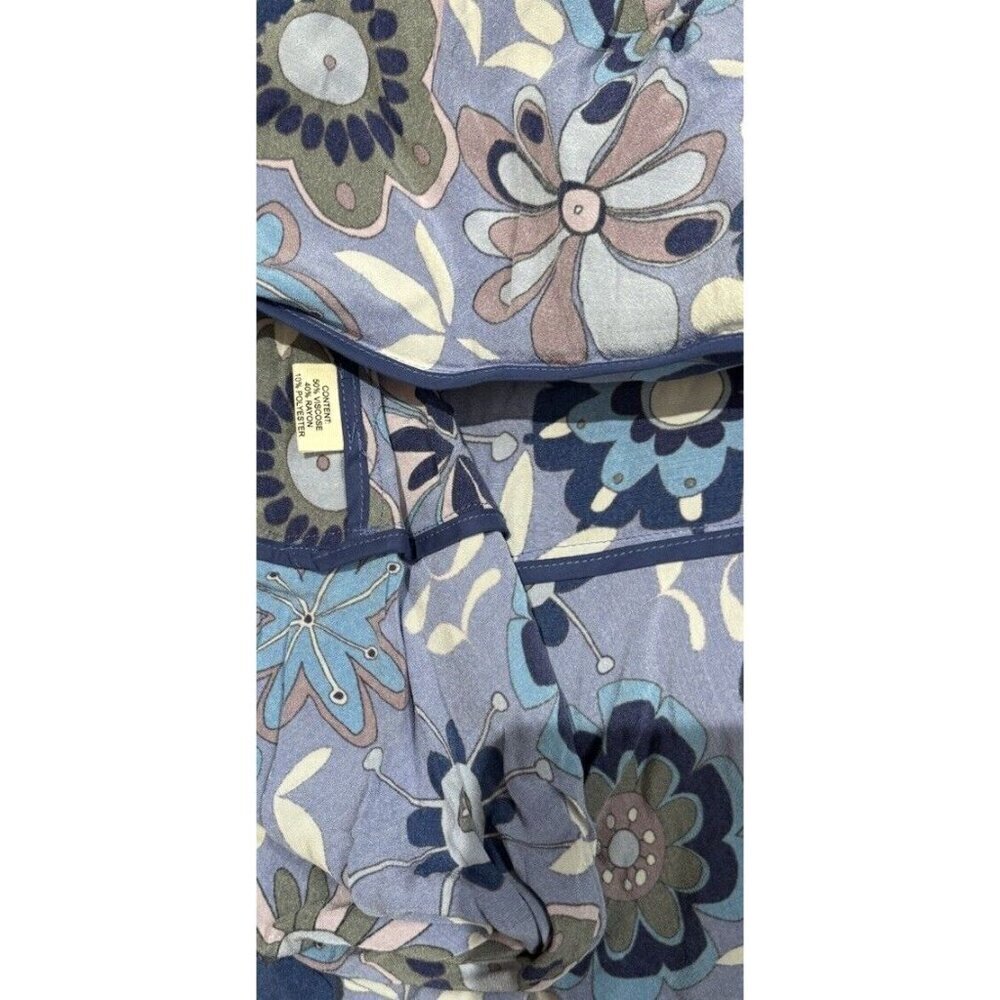 Celia B Sz L Skirt Blue Tiered Floral Midi Boho Retro Anthropologie Fall CeliaB - Picture 5 of 6